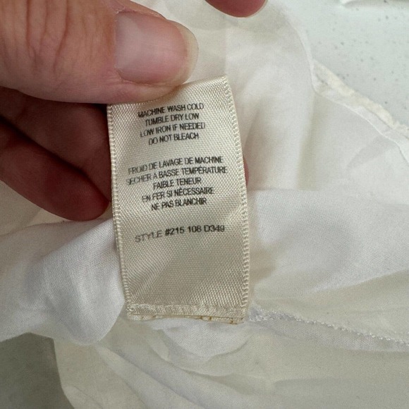 Rebecca Taylor Women's Netted‎ Eyelet Tie-Waist Cap Sleeve Dress Size 4 - Picture 12 of 13